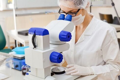 carrying out tests for parasites